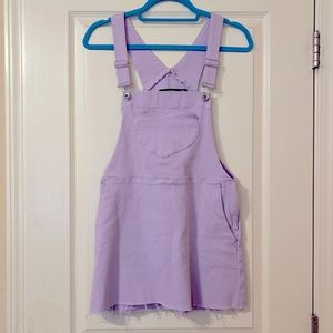 Blackheart Lavender Overall Skirt w/ Heart Pocket